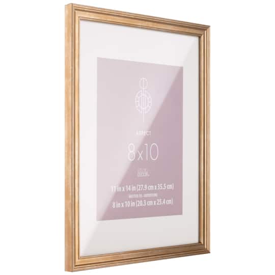 Gold Narrow 8" x 10" with Mat Frame, Aspect by Studio Décor®
